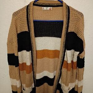 Striped Knit Cardigan